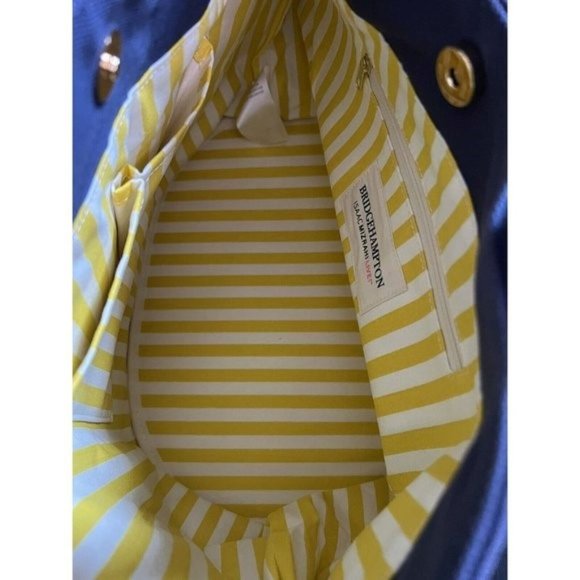 Isaac Mizrahi Live Bridgehampton Tote Bag with Striped Lining NWT - Picture 3 of 3